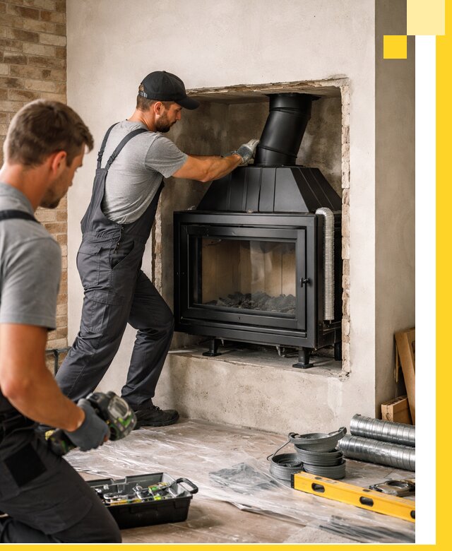 Установка каминных топок в Белгороде: монтаж, подключение