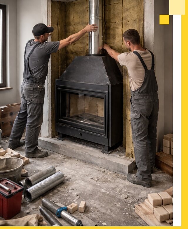 Изготовление и монтаж закрытых каминов в Белгороде под ключ