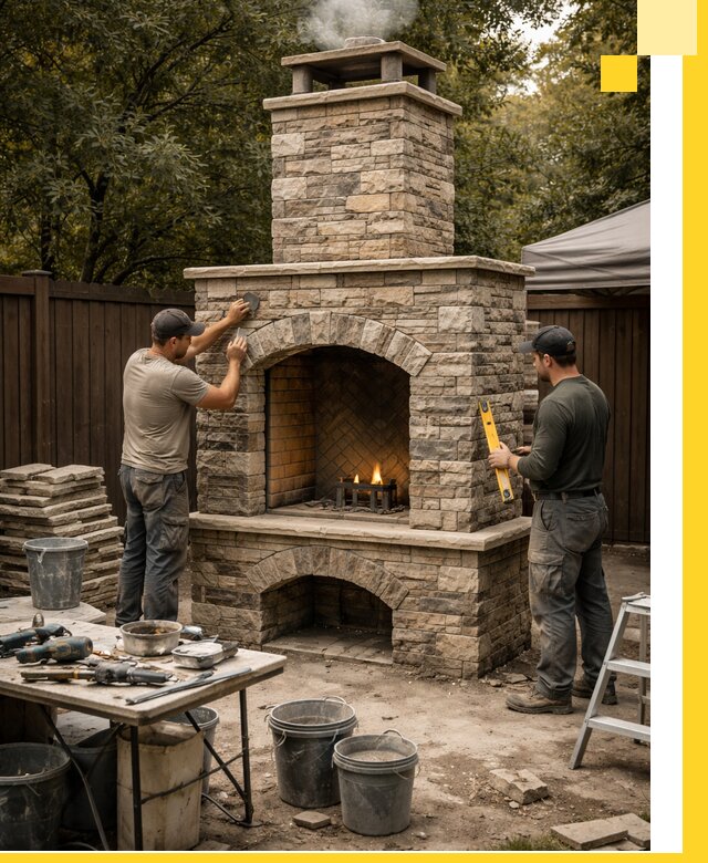 Проектирование и установка уличных каминов в Белгороде