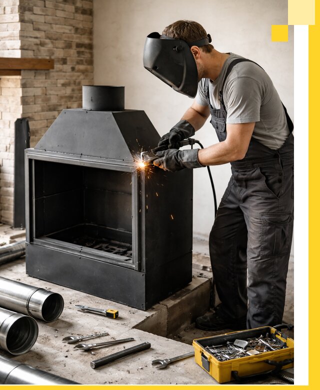 Продажа и установка металлических каминов в Белгороде под ключ