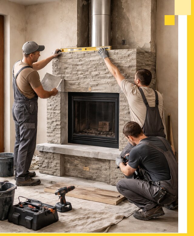 Профессиональный монтаж каминов под ключ в Белгороде для дома