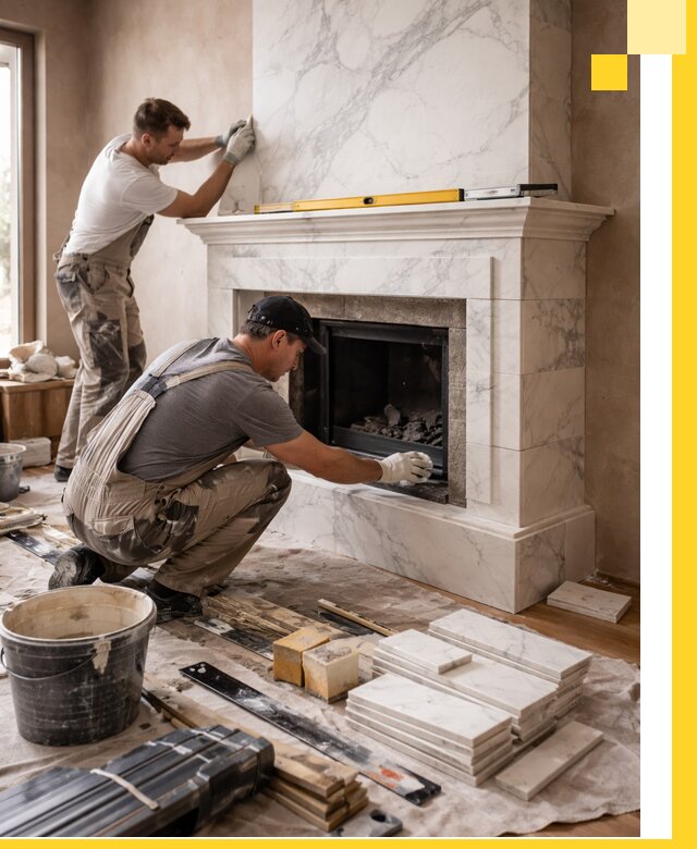 Отделка каминов в Белгороде качественные облицовочные работы