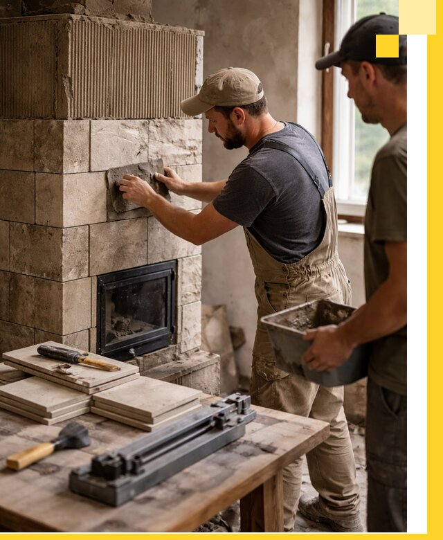 Профессиональная облицовка печей в Белгороде: керамика и камень