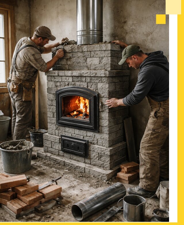 Производство, поставка и монтаж дровяных печей в Белгороде