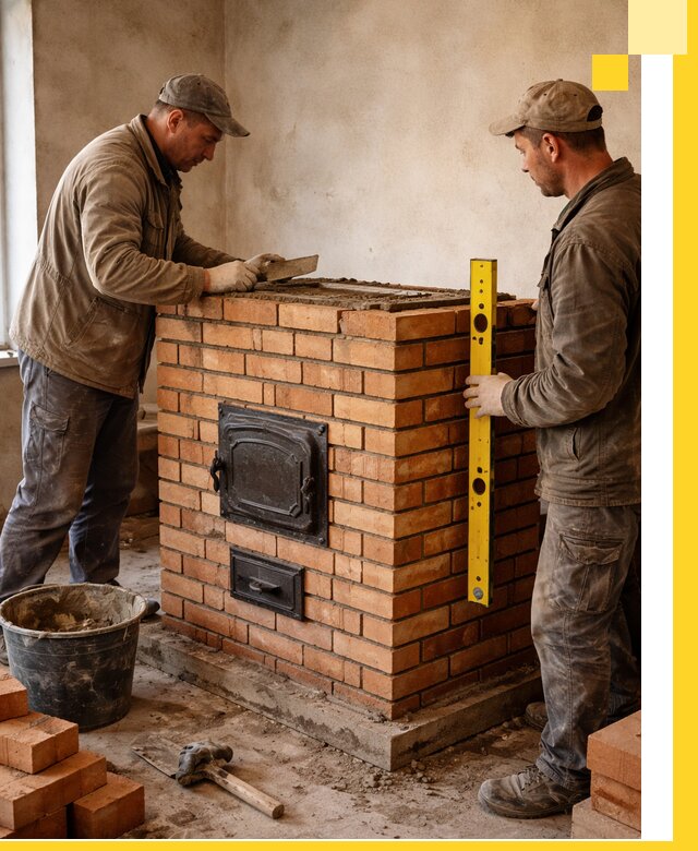 Отопительные печи под ключ в Белгороде, установка и сборка