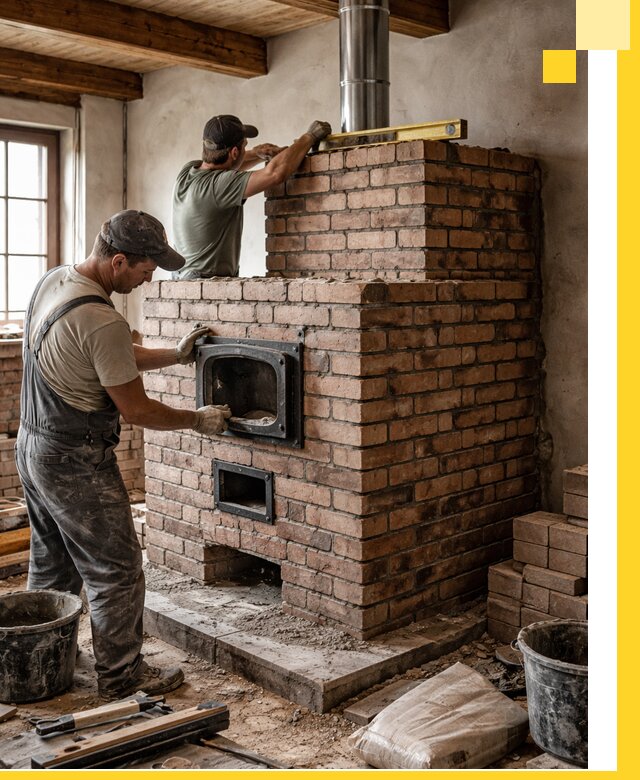 Печи для загородного дома под ключ в Белгороде — монтаж и сервис