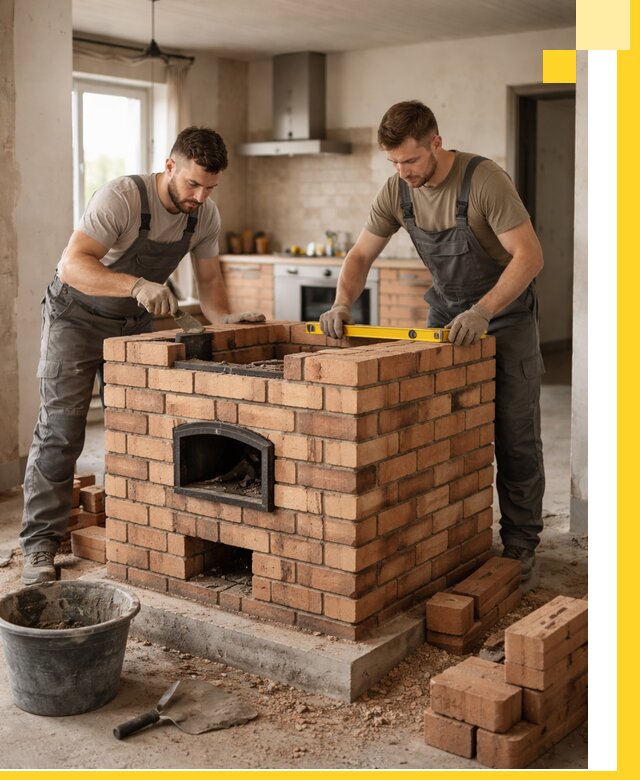 Установка и монтаж печей в частном доме в Белгороде под ключ