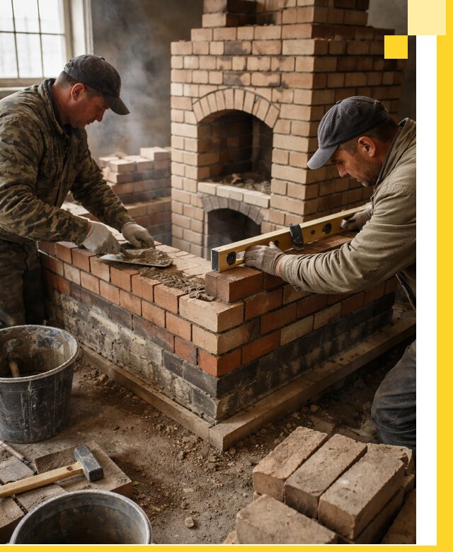 Изготовление и монтаж печей и каминов из кирпича в Белгороде