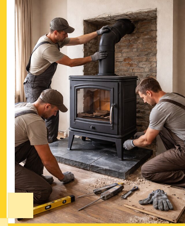 Монтаж печи камина в частном доме в Белгороде от 25968 р. | ЭриданБлг