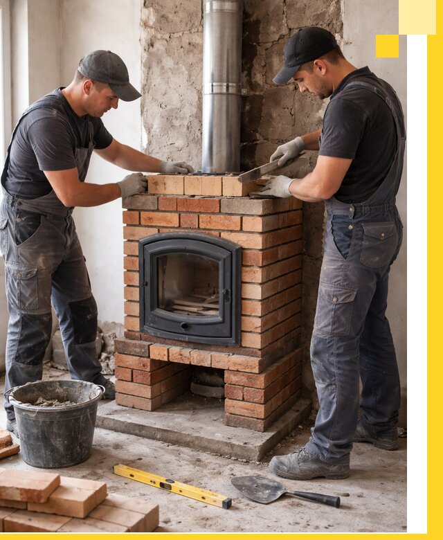 Монтаж печи камина под ключ в Белгороде с гарантией и пусконаладкой