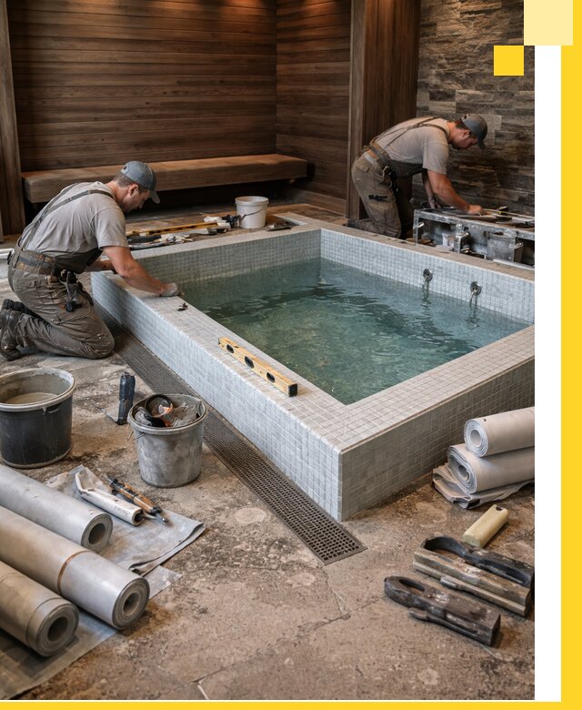 Установка и строительство бассейнов для сауны в Белгороде