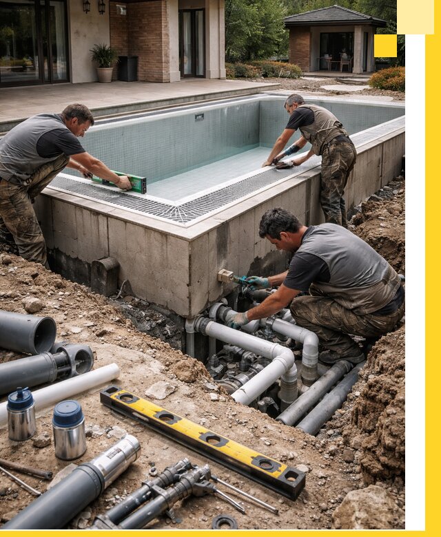 Строительство переливных бассейнов в Белгороде под ключ