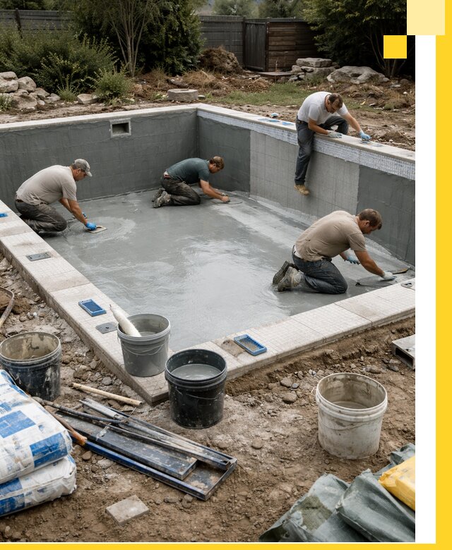 Изготовление и монтаж чаши бассейна под ключ в Белгороде