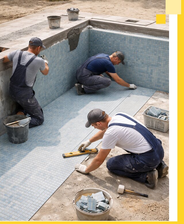 Укладка и установка плитки для бассейнов под ключ в Белгороде