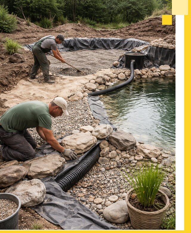 Строительство природных бассейнов и озер в Белгороде под ключ