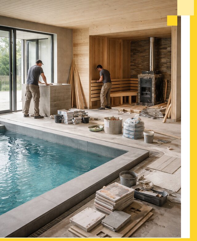 Проектирование и строительство бань с бассейном в Белгороде