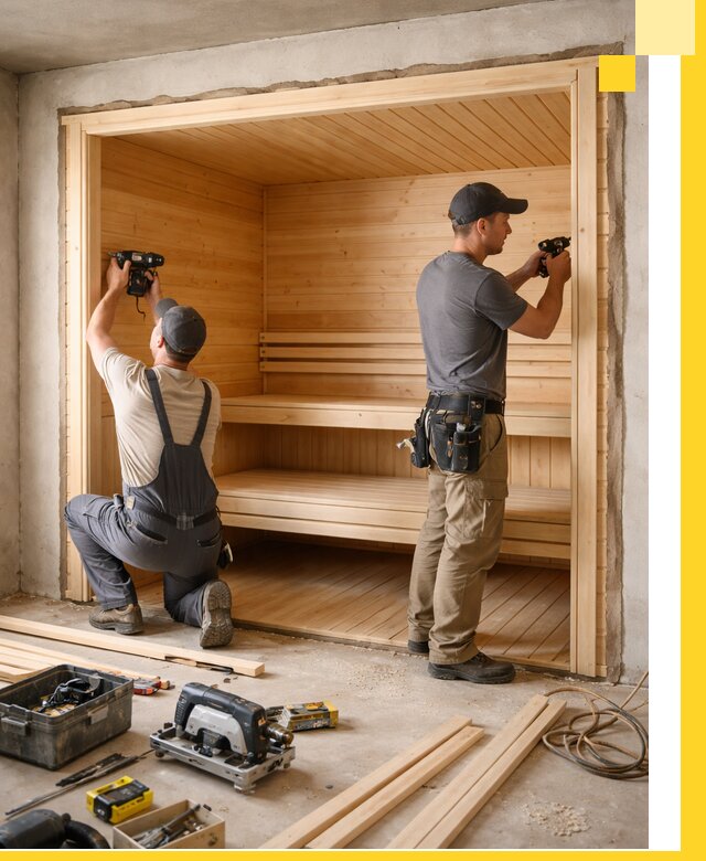 Монтаж саун под ключ в Белгороде — проектирование и установка