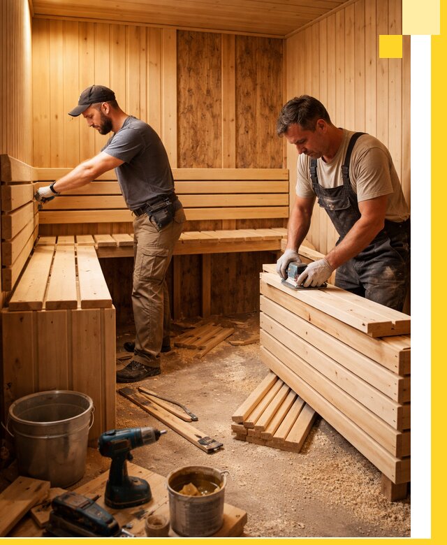 Профессиональный комплексный ремонт саун под ключ в Белгороде