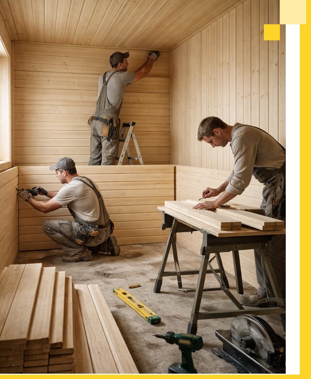 Обшивка саун в Белгороде из натуральной древесины под ключ