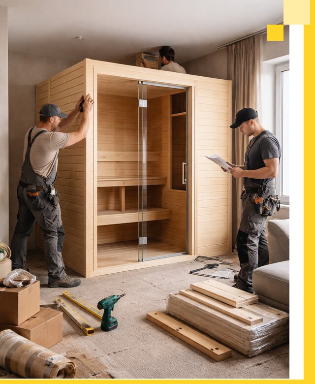 Установка и благоустройство саун в квартире в Белгороде