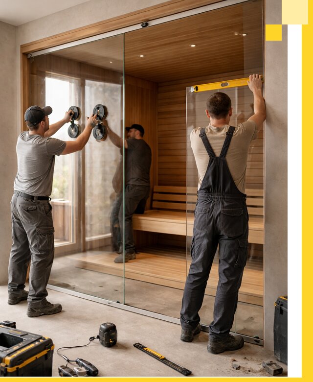 Производство и монтаж стеклянных саун под ключ в Белгороде