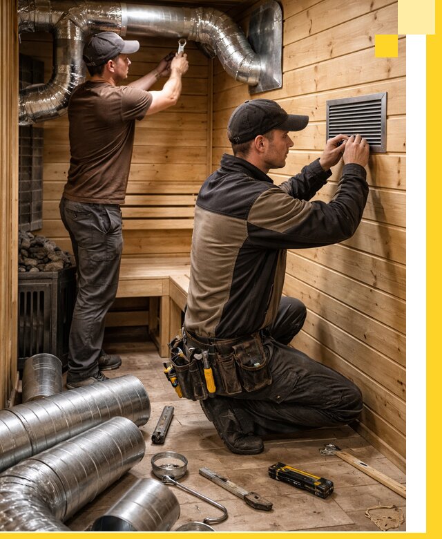 Проектирование и монтаж вентиляции бани в Белгороде под ключ