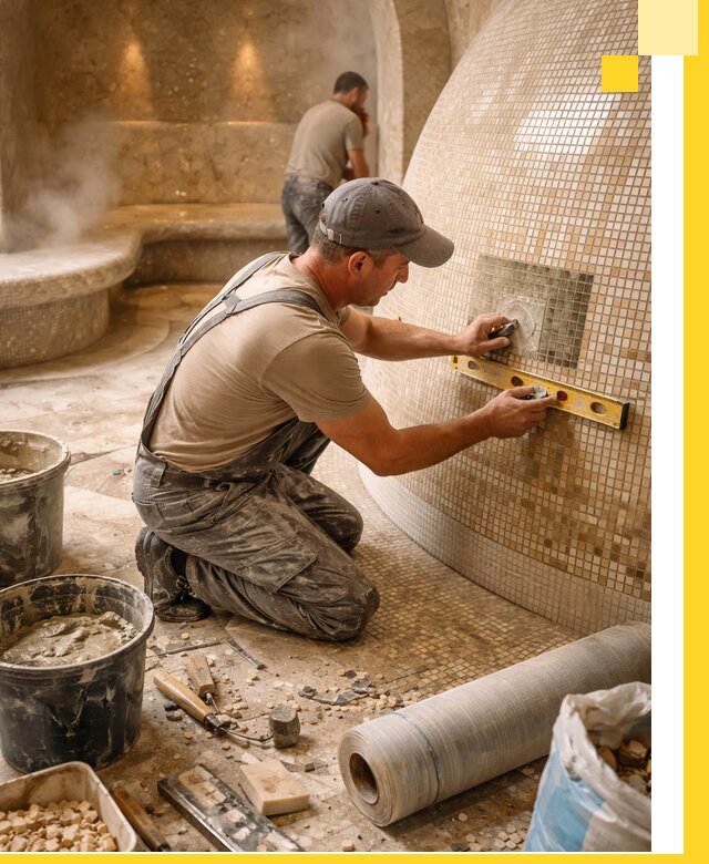 Хамам под ключ в Белгороде: проектирование, строительство, отделка