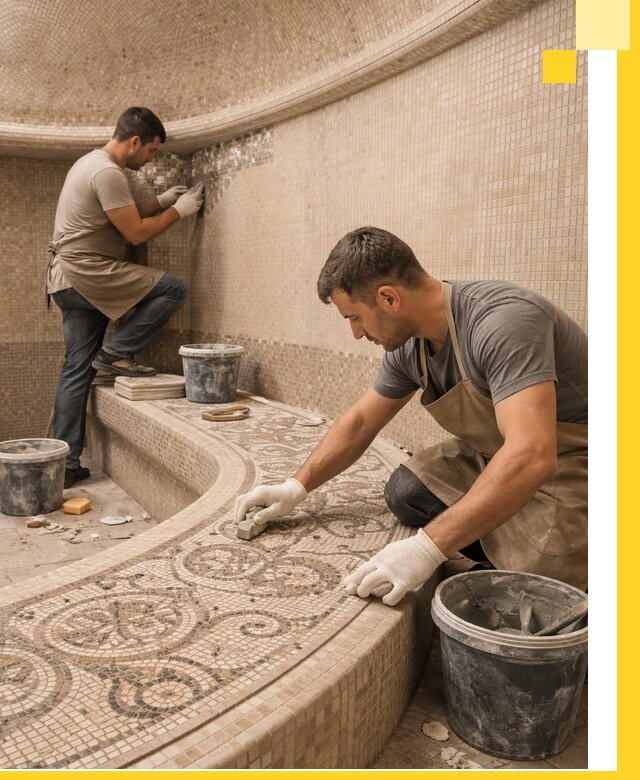 Плитка для хамама в Белгороде, укладка, подбор и поставка